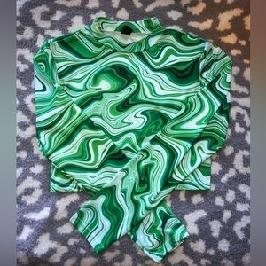 Shein Green Long-Sleeve Top